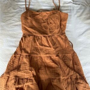 Brown strappy sundress NEVER WORN WITH TAGS